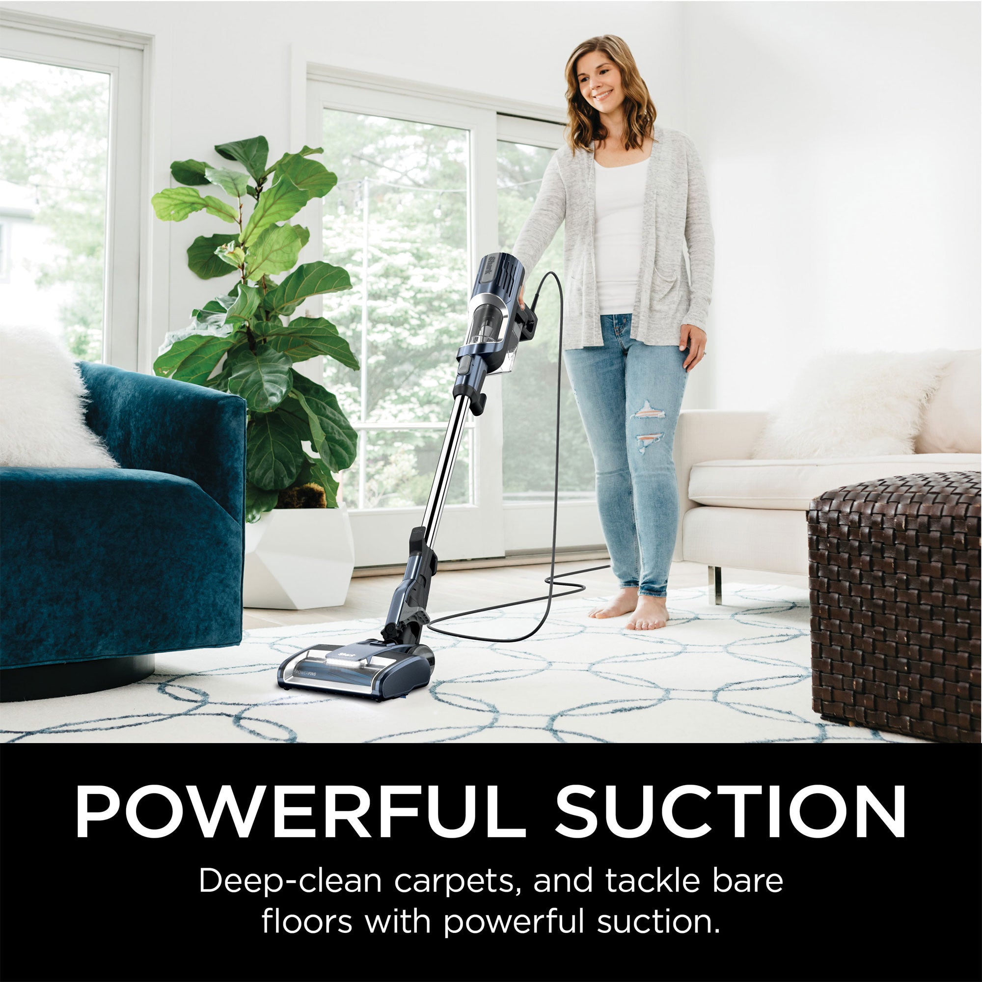 Shark UltraLight Pet Pro Corded LED Stick Vacuum, Blue (Refurbished) (Used) - VMInnovations