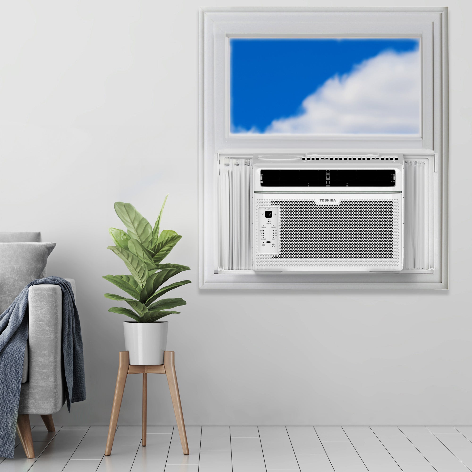 Toshiba 6,000 BTU 115 Volt Window Air Conditioner, White (Certified Refurbished) - VMInnovations