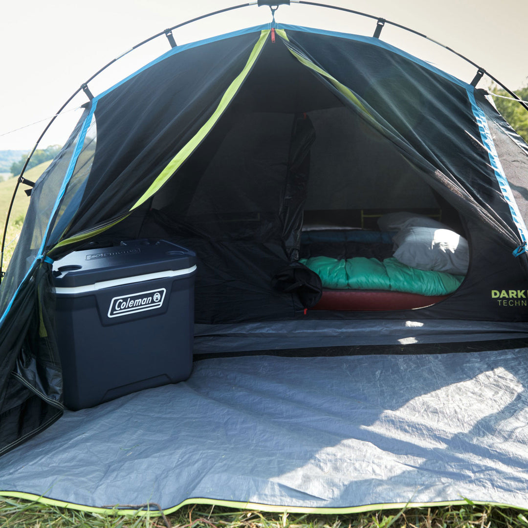 Coleman 4 Person Dark Room Dome Camping Tent with Screen Room, Blue (Used) - VMInnovations