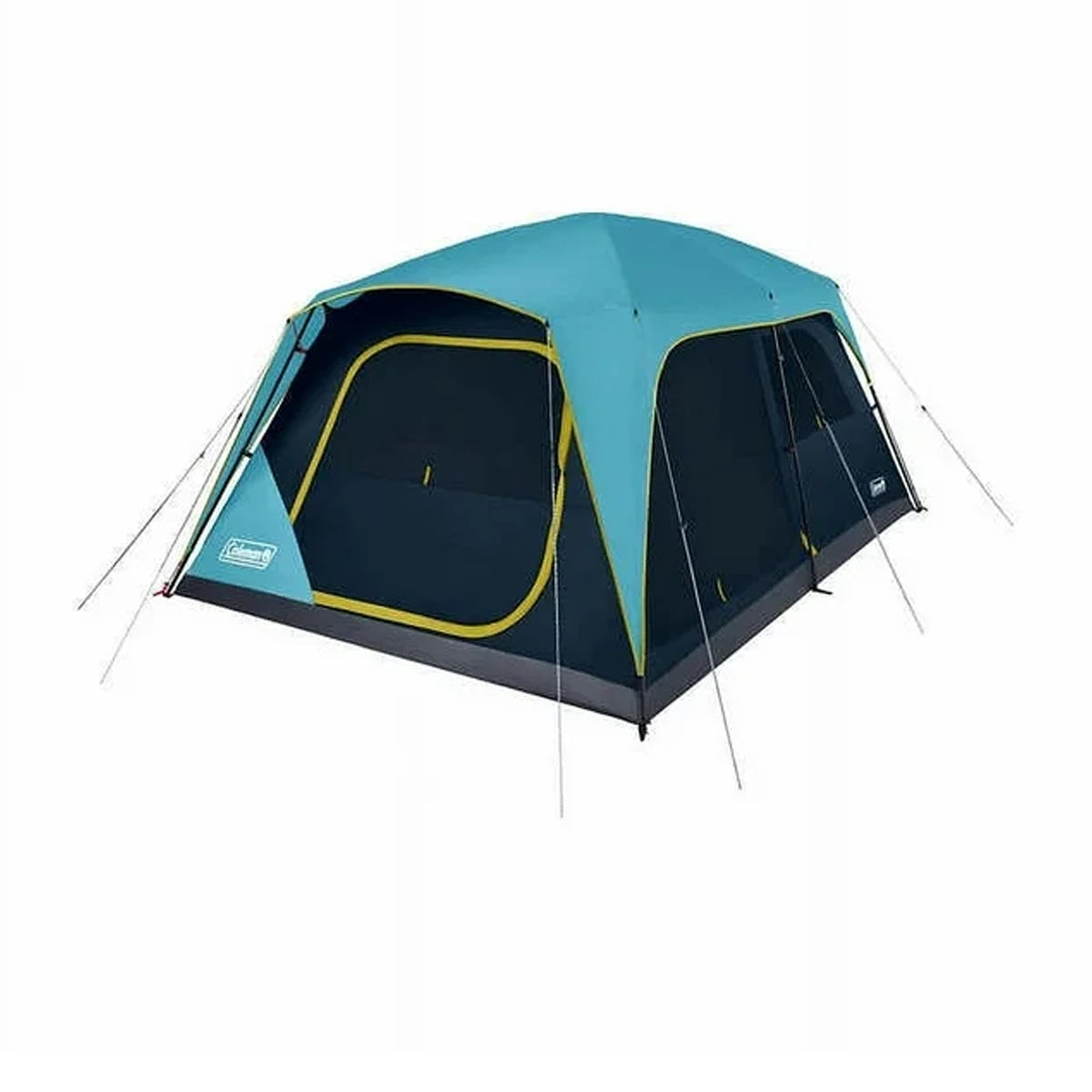Coleman Skylodge 10 Person Camping Tent with Mesh Storage Pockets, Blue/Black - VMInnovations