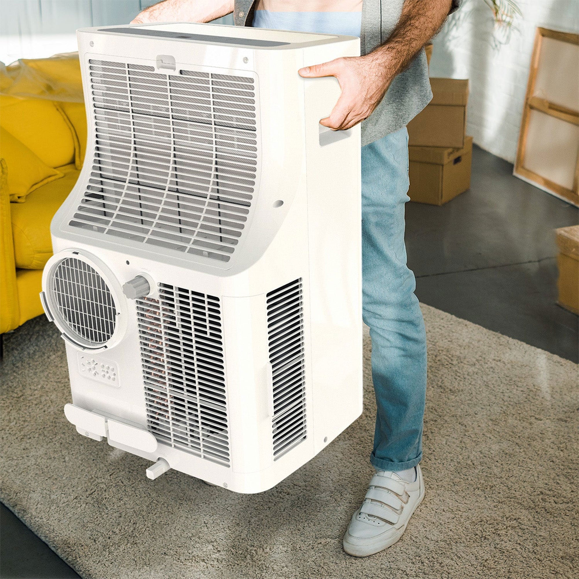hOmelabs 14000 BTU Air Conditioner with Wheels, Washable Filter & Remote Control - VMInnovations