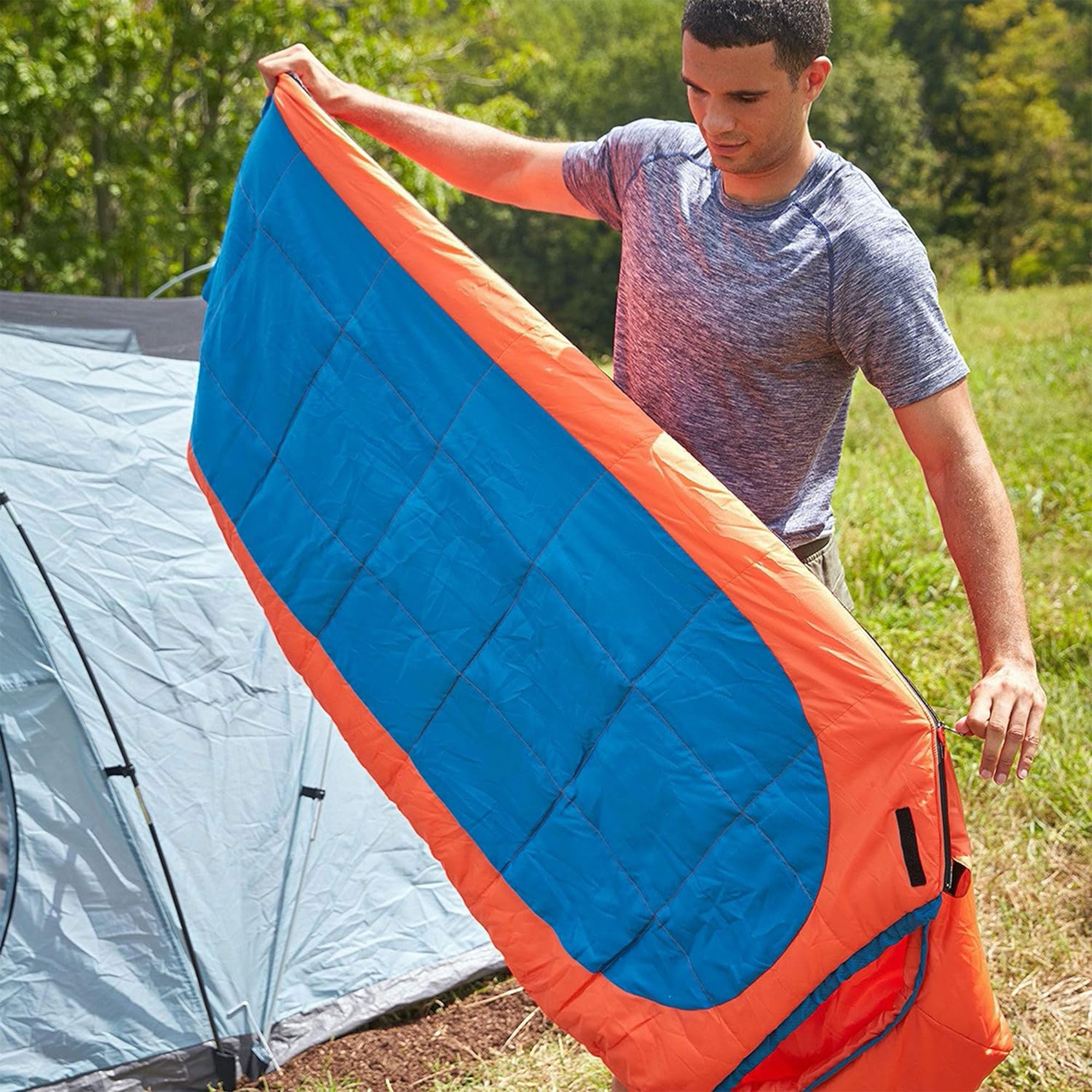 Coleman Kompact Mummy Outdoor Sleeping Bag with Compression Sack, Lily (Used) - VMInnovations