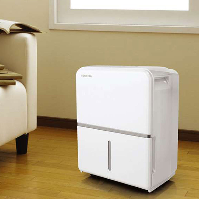 Toshiba 50 Pint Portable Home Room Dehumidifier, White (Certified Refurbished)