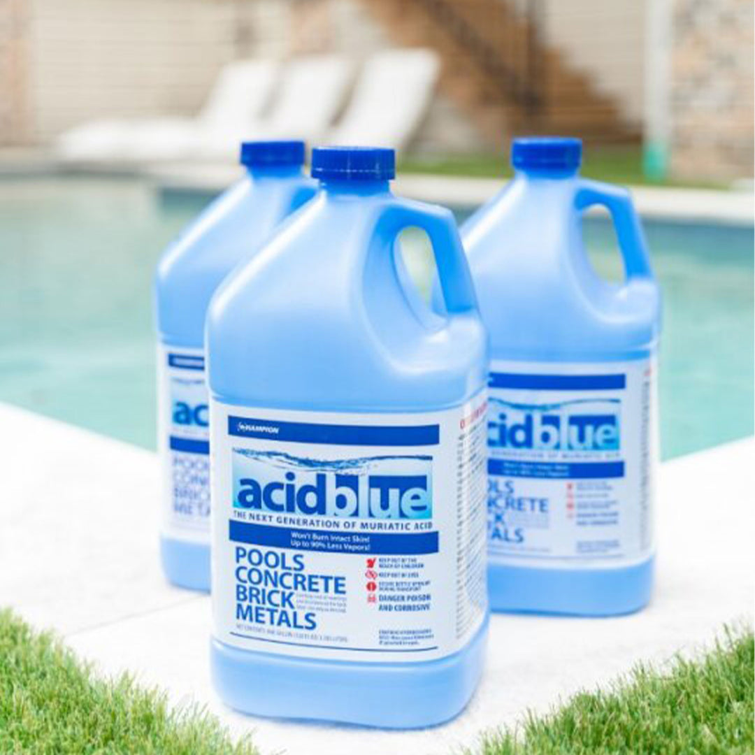 Champion Acid Blue Muriatic Acid for Removal of Stains on Driveways (4 Pack) - VMInnovations