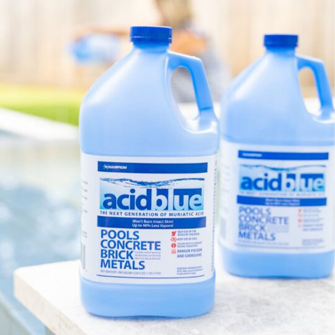 Champion Acid Blue Muriatic Acid for Removal of Stains on Driveways (4 Pack) - VMInnovations