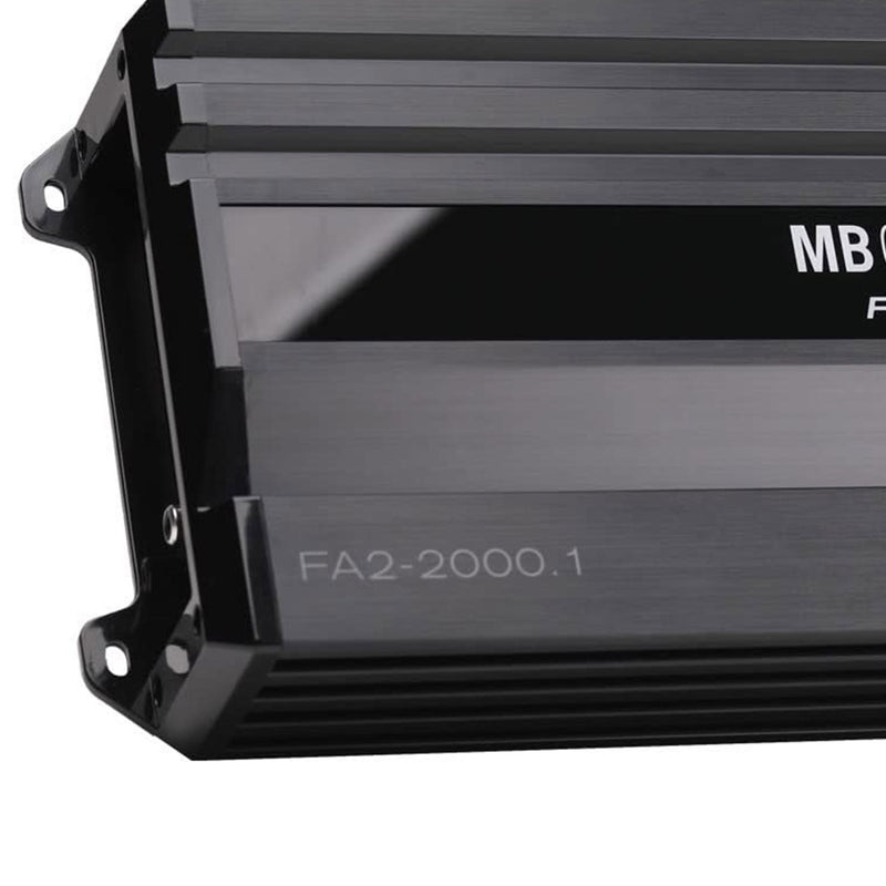 MB Quart Formula 2,000 Watt Mono Car Audio Mobile Amplifier, FA2-2000.1, Black