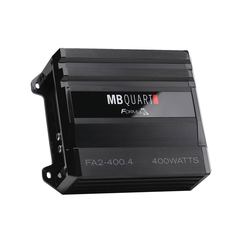 MB Quart Formula 400 Watt 4 Channel Car Audio Mobile Amplifier, FA2-400.4, Black