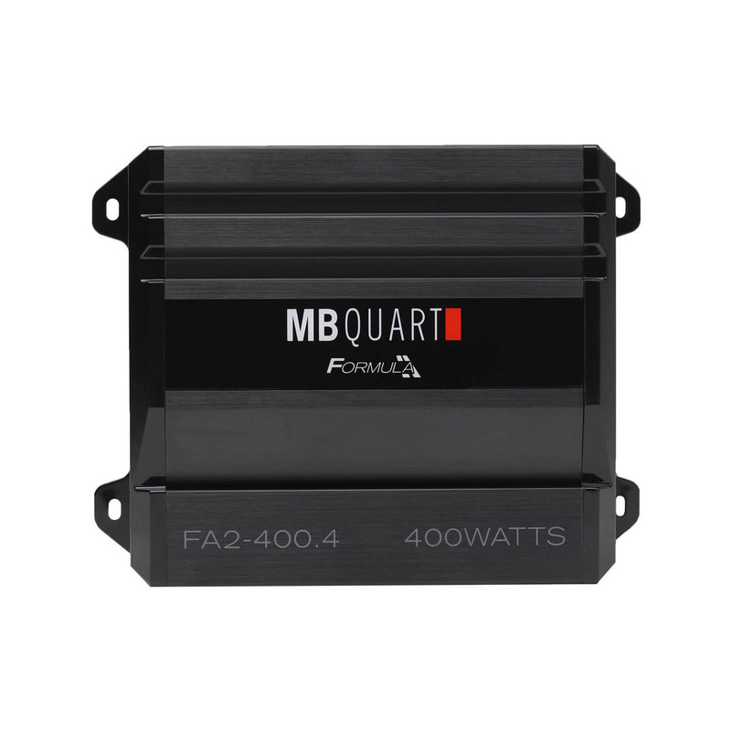 MB Quart Formula 400 Watt 4 Channel Car Audio Mobile Amplifier, FA2-400.4, Black