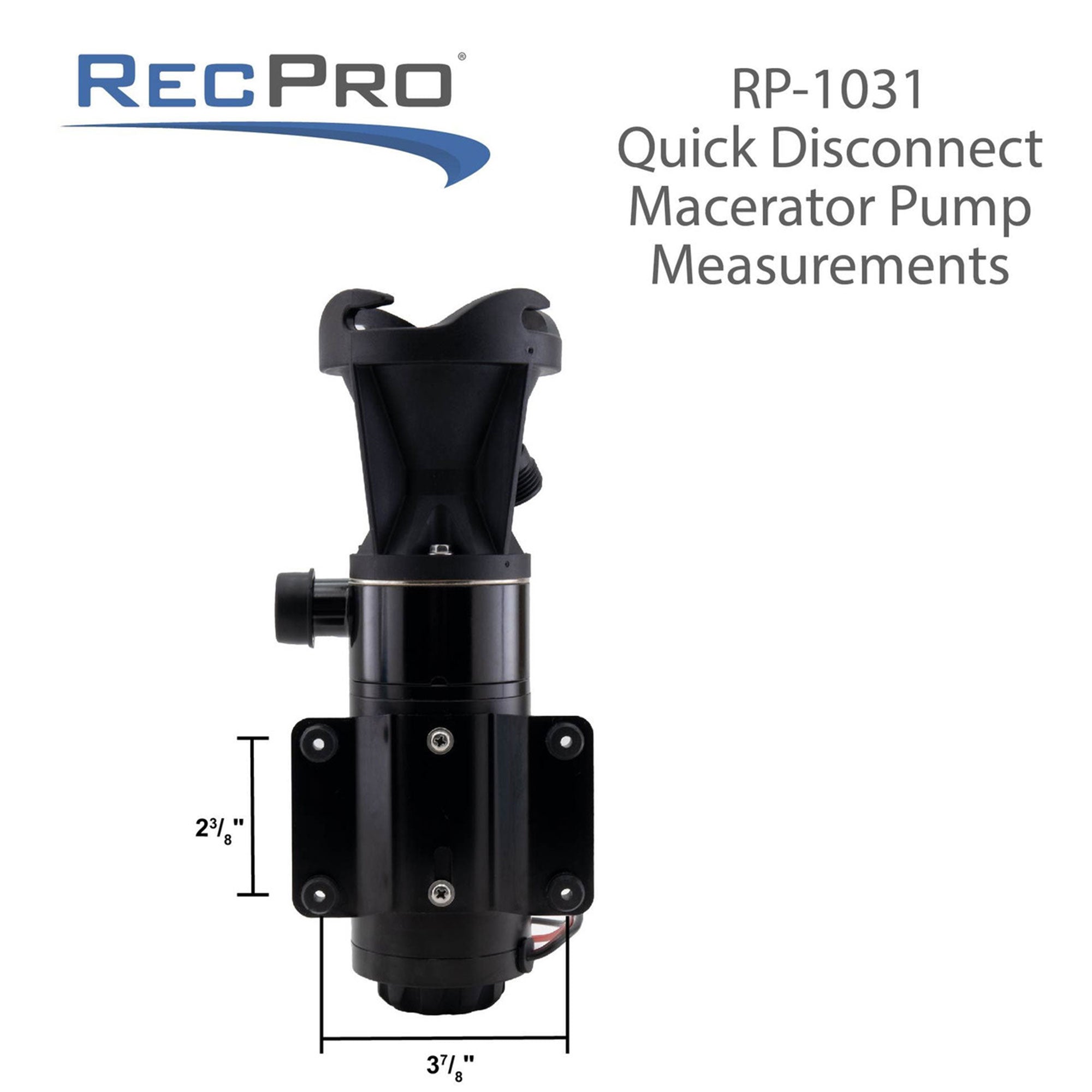 RecPro 12 Volt RV Macerator Pump, 12GPM Sewage Waste Grinder Dump Pump(Open Box) - VMInnovations