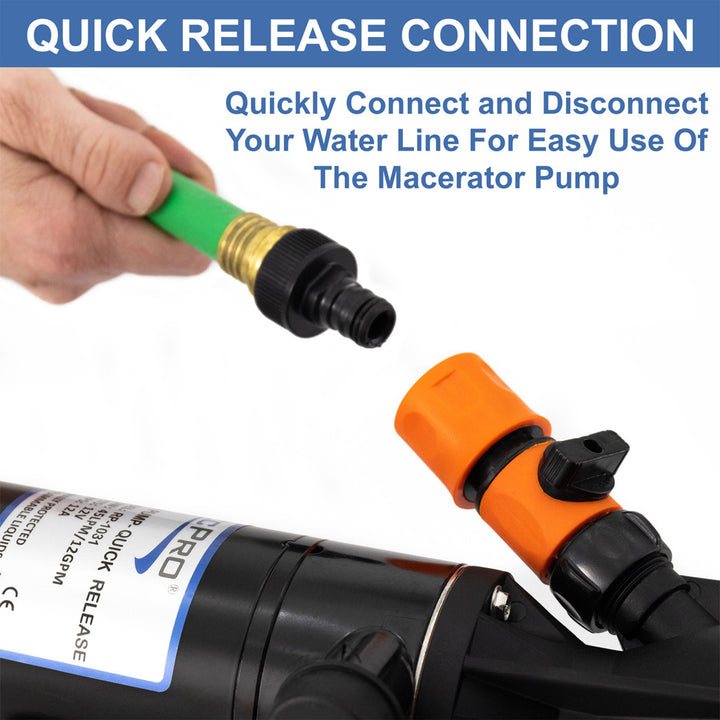 RecPro 12 Volt RV Macerator Pump, Portable 12GPM Sewage Waste Grinder Dump Pump - VMInnovations