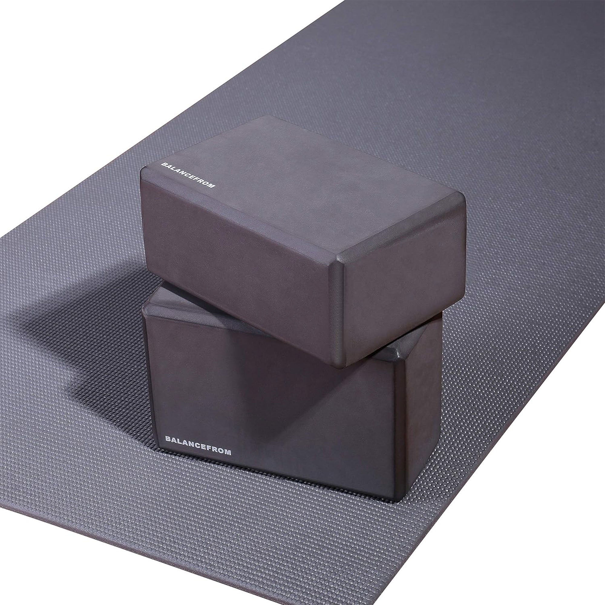 Signature Fitness All Purpose High Density No Tear Exercise Mat w/Strap, Gray - VMInnovations