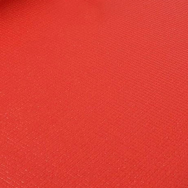 Signature Fitness All Purpose High Density No Tear Exercise Mat w/Strap, Red