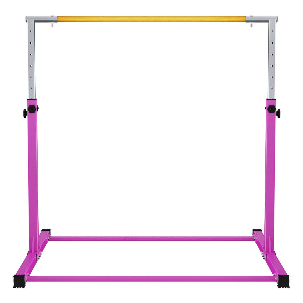 Signature Fitness Adjustable Folding Steel Gymnastics Bar, for Ages 3 & Up, Pink
