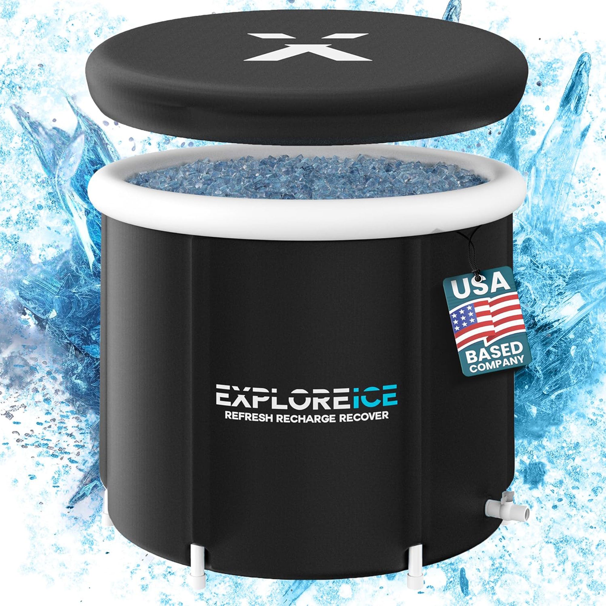 Explore Ice Bath Pro Max Extra Large Athlete Cold Plunge Bath Tub, (Used) - VMInnovations