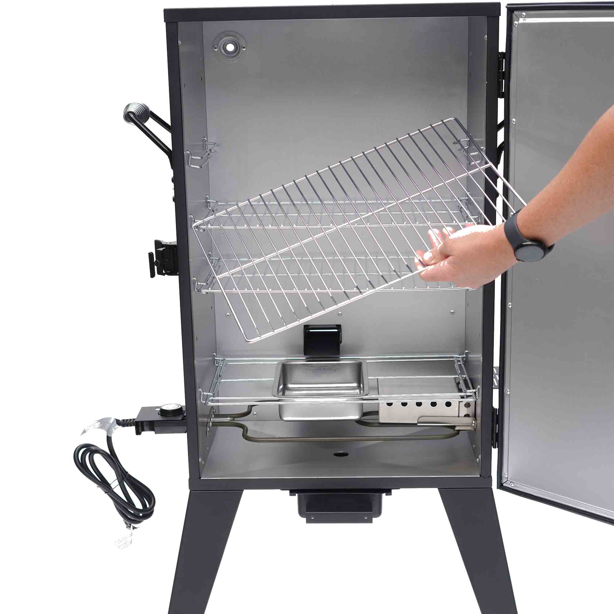 Grill Boss 1500 Watt Electric Smoker w/531 Sq In Cooking Area, Black (Open Box) - VMInnovations