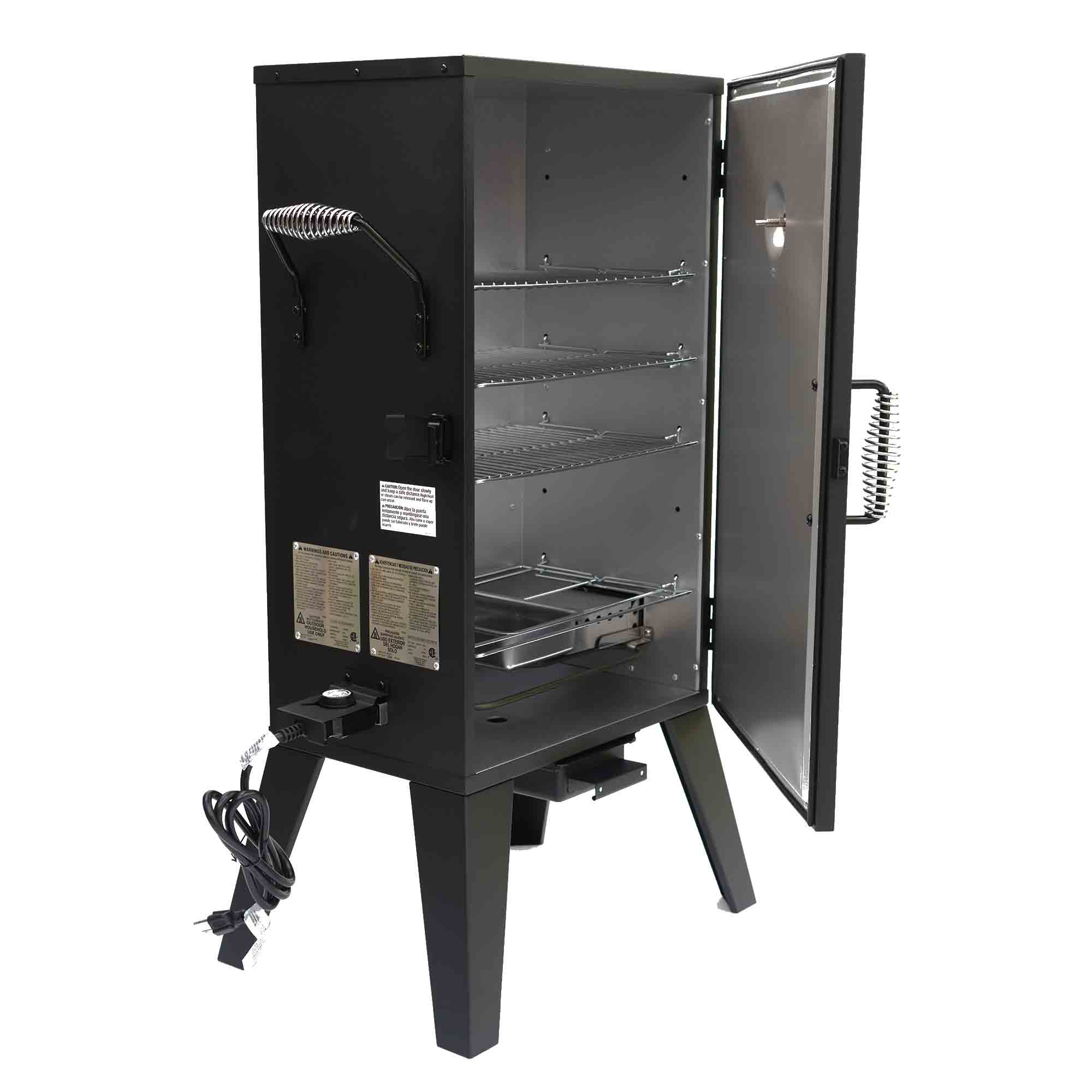 Grill Boss 1500 Watt Electric Smoker w/531 Sq In Cooking Area, Black (Open Box) - VMInnovations