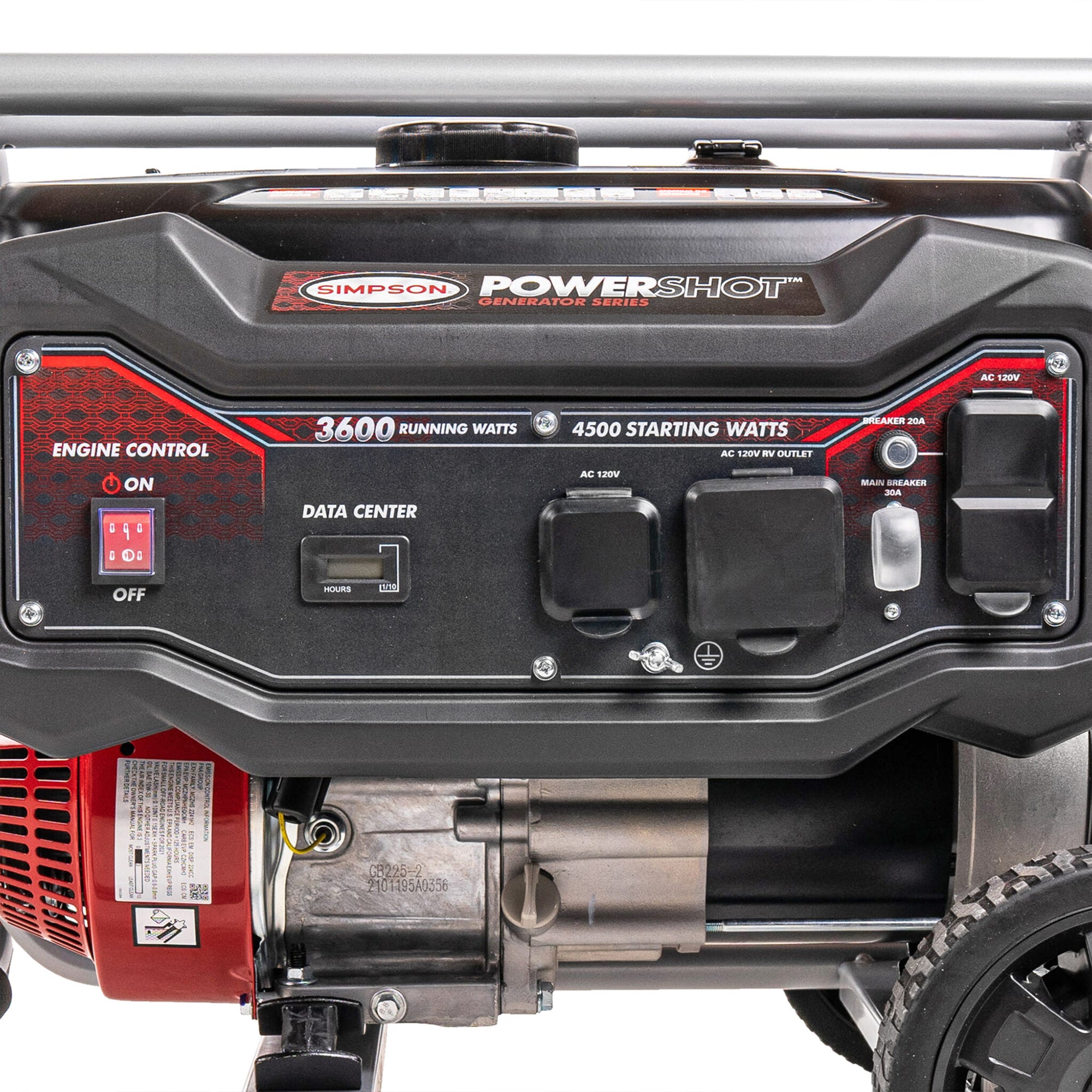 SIMPSON PowerShot Portable 3,600 Watt Generator w/Roll Cage Protection(Open Box) - VMInnovations