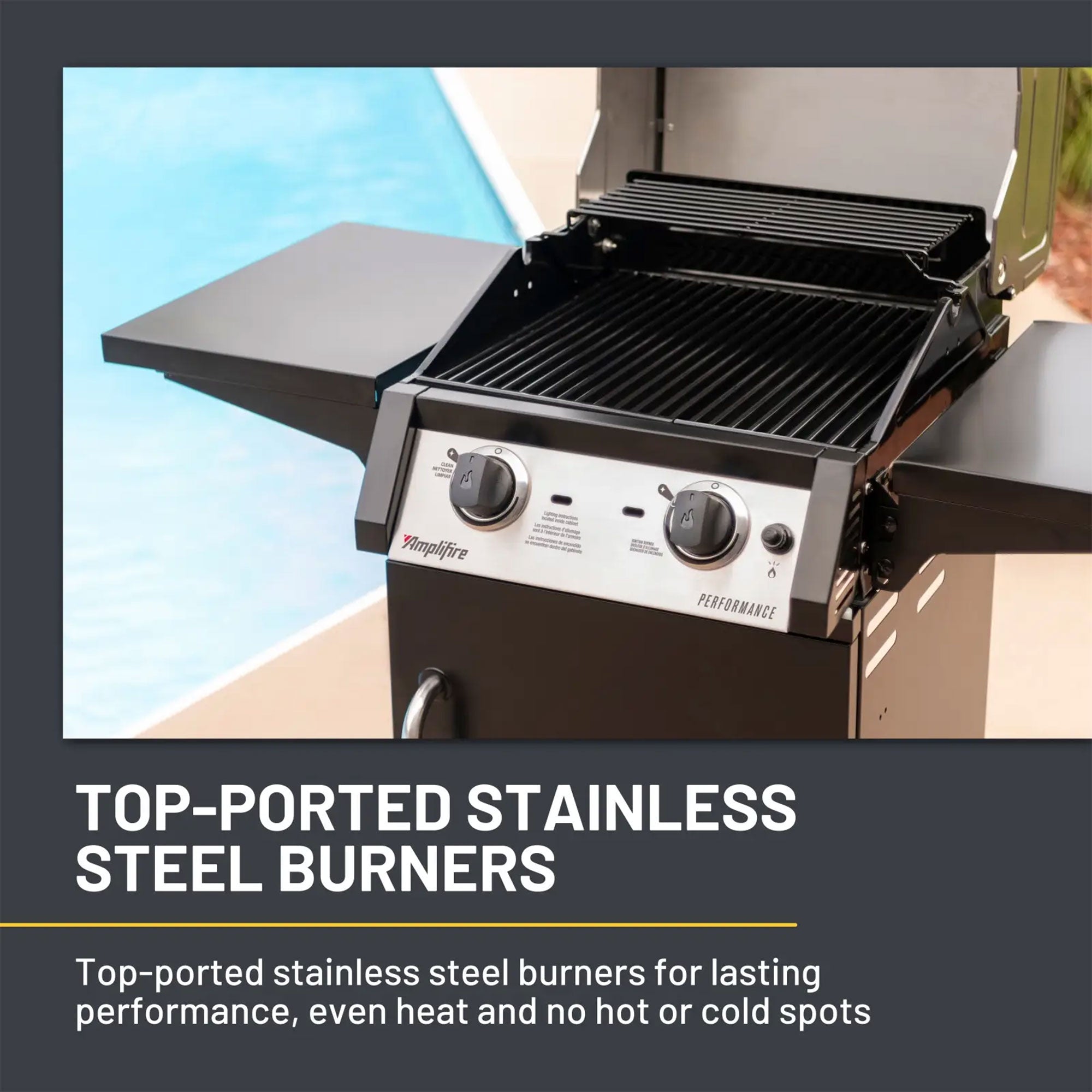 Char-Broil Performance Amplifire 2 Burner Gas Grill w/Steel Grates (Open Box) - VMInnovations