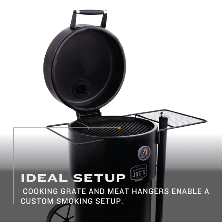 Char-Broil Oklahoma Joes Bronco Barrel Drum Smoker with Porcelain Coated Steel - VMInnovations