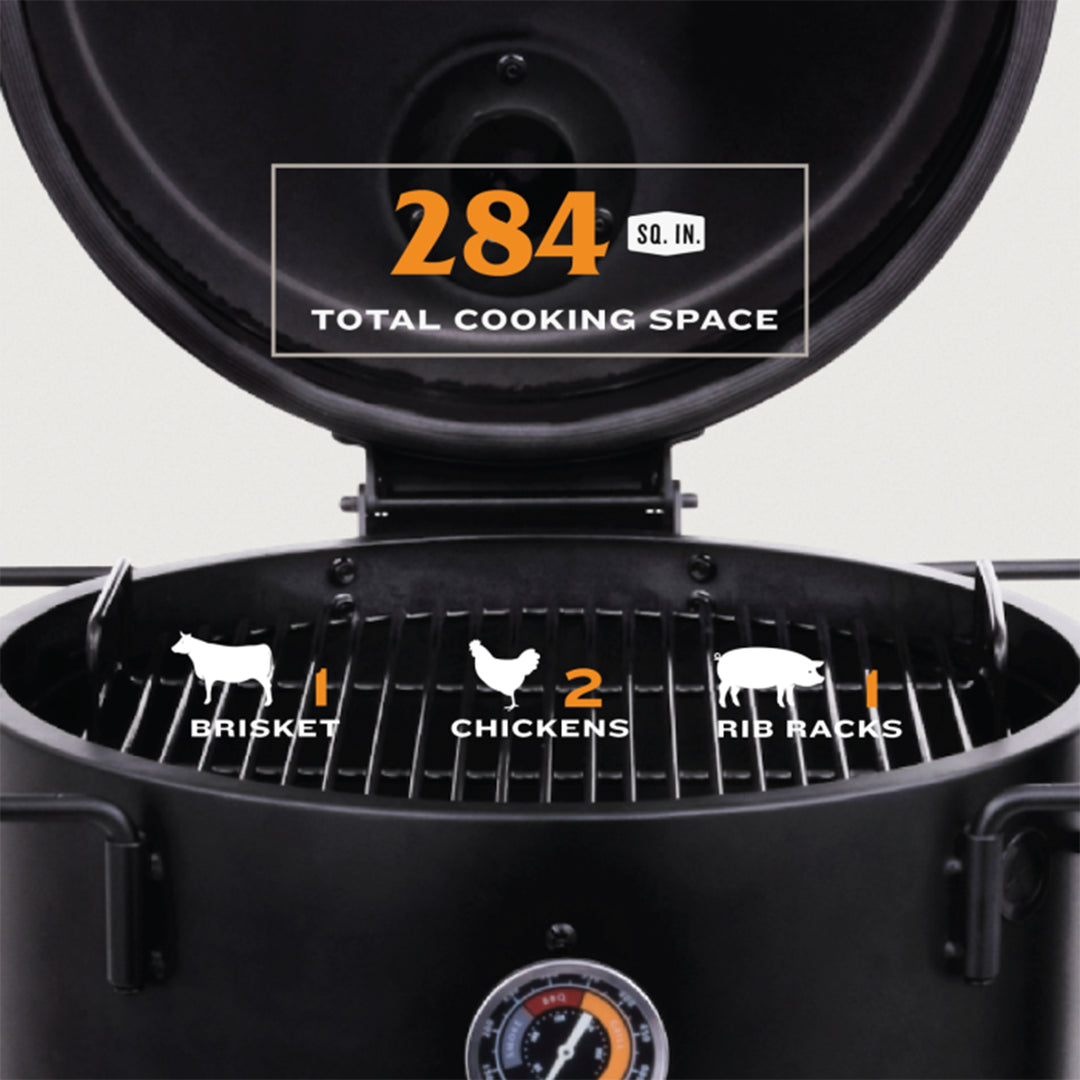 Char-Broil Oklahoma Joes Bronco Barrel Drum Smoker with Porcelain Coated Steel - VMInnovations