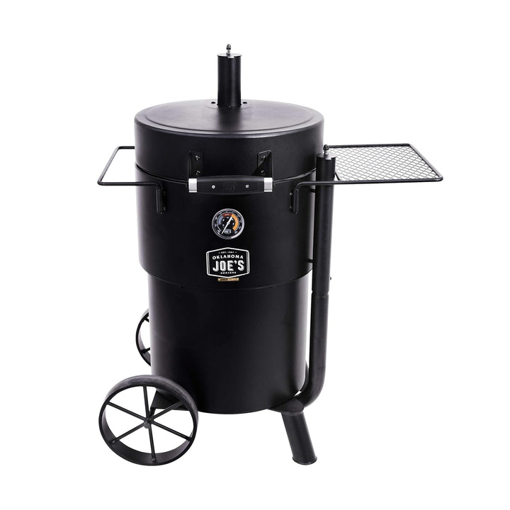 Char-Broil Oklahoma Joes Bronco Barrel Drum Smoker with Porcelain Coated Steel - VMInnovations