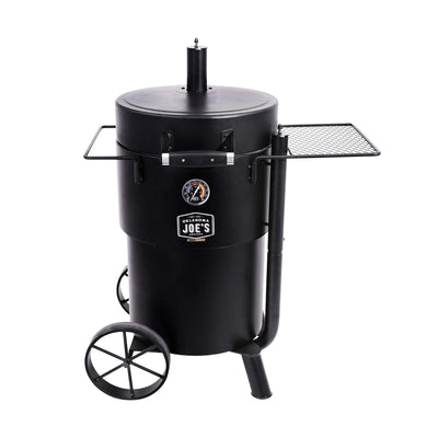 Char-Broil Oklahoma Joes Bronco Barrel Drum Smoker with Porcelain Coated Steel