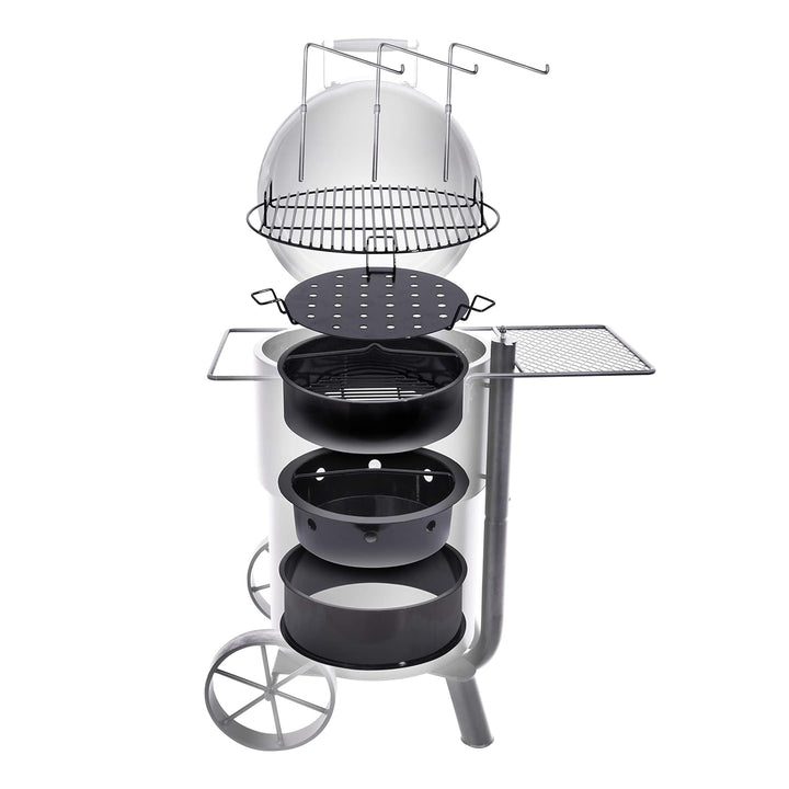 Char-Broil Oklahoma Joes Bronco Barrel Drum Smoker with Porcelain Coated Steel - VMInnovations