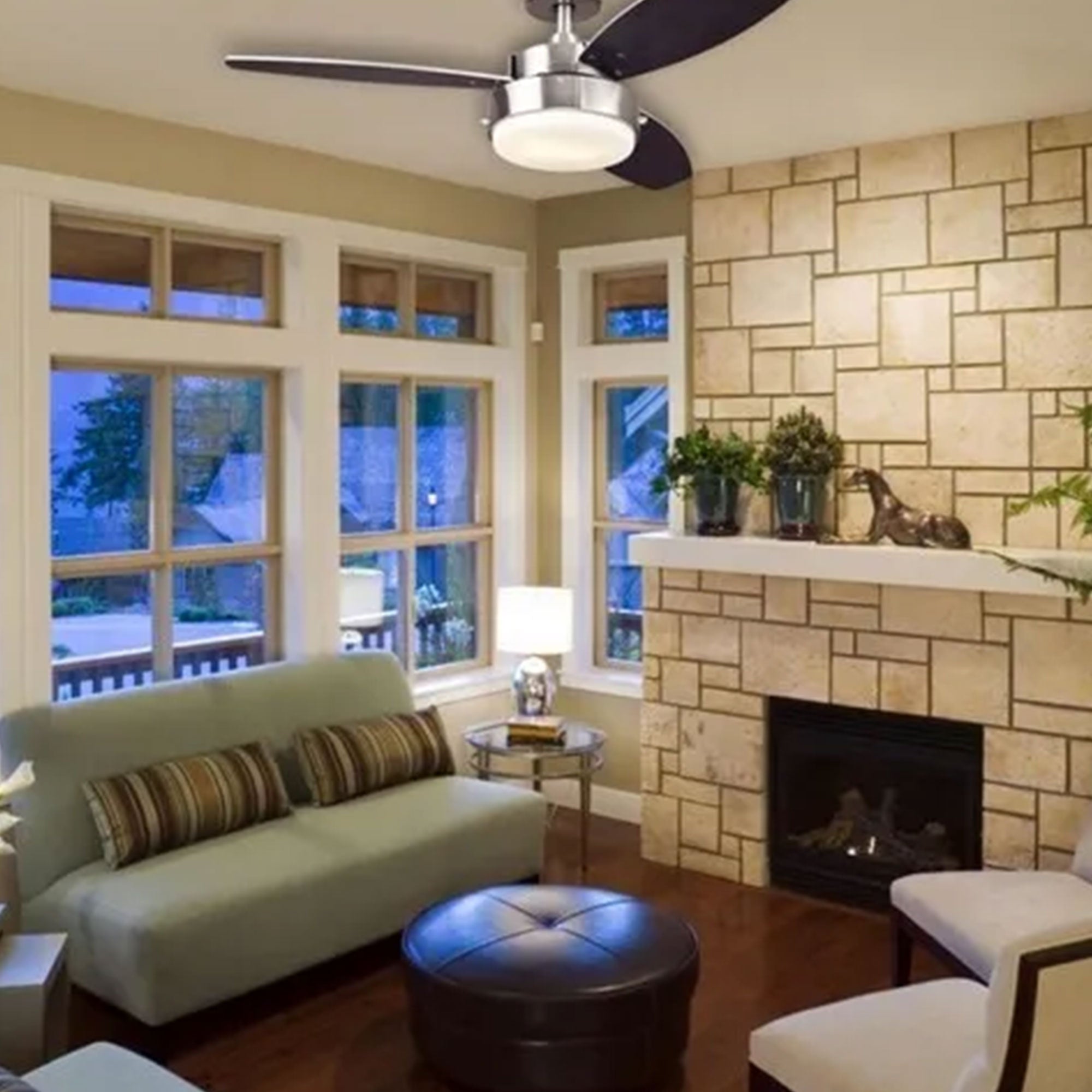 Westinghouse 42 Inch Alloy Ceiling Fan with Brushed Nickel and Reversible Blades - VMInnovations