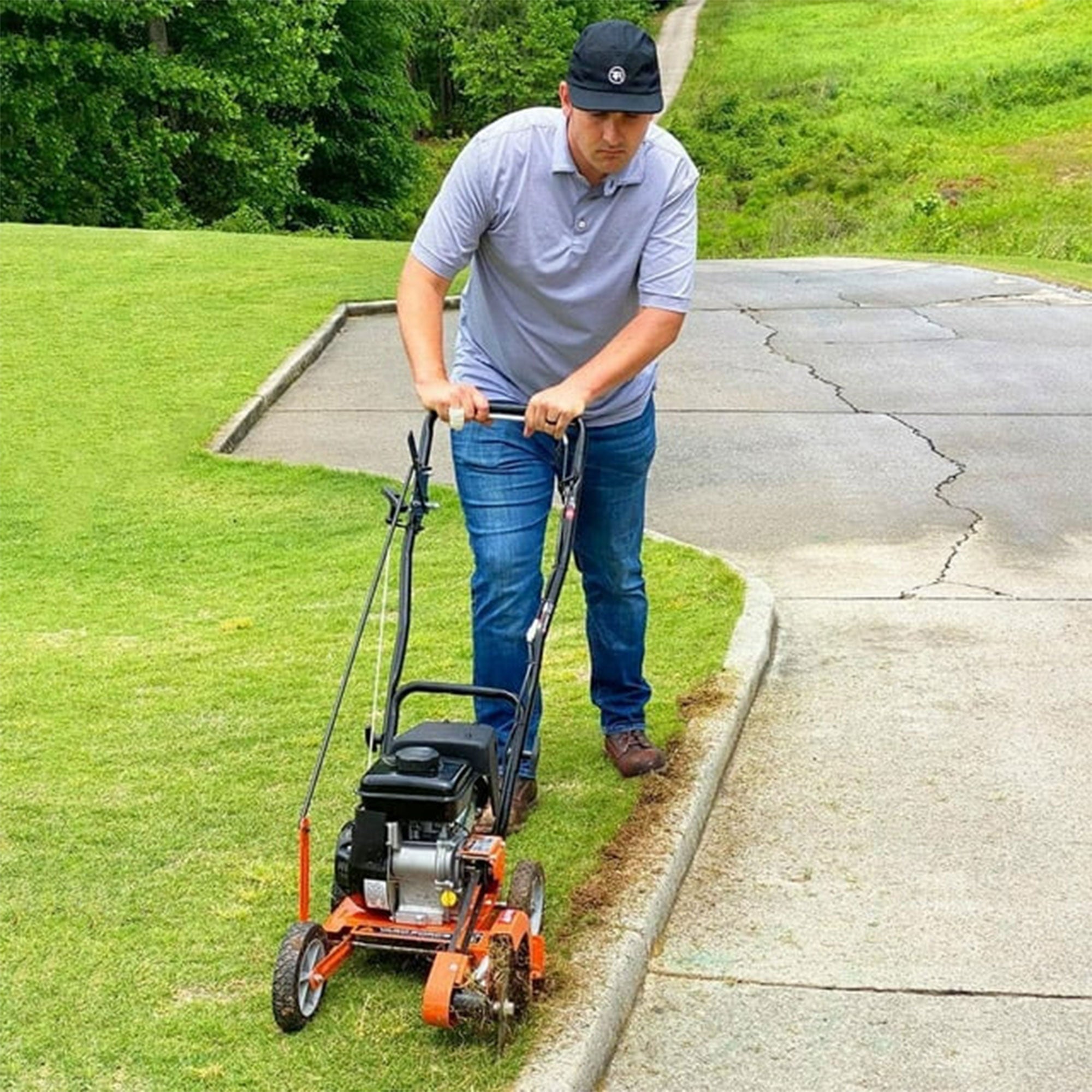 Yard Force 9 Inch 79cc Gas Powered Landscape Edger with Included Extra Blade - VMInnovations