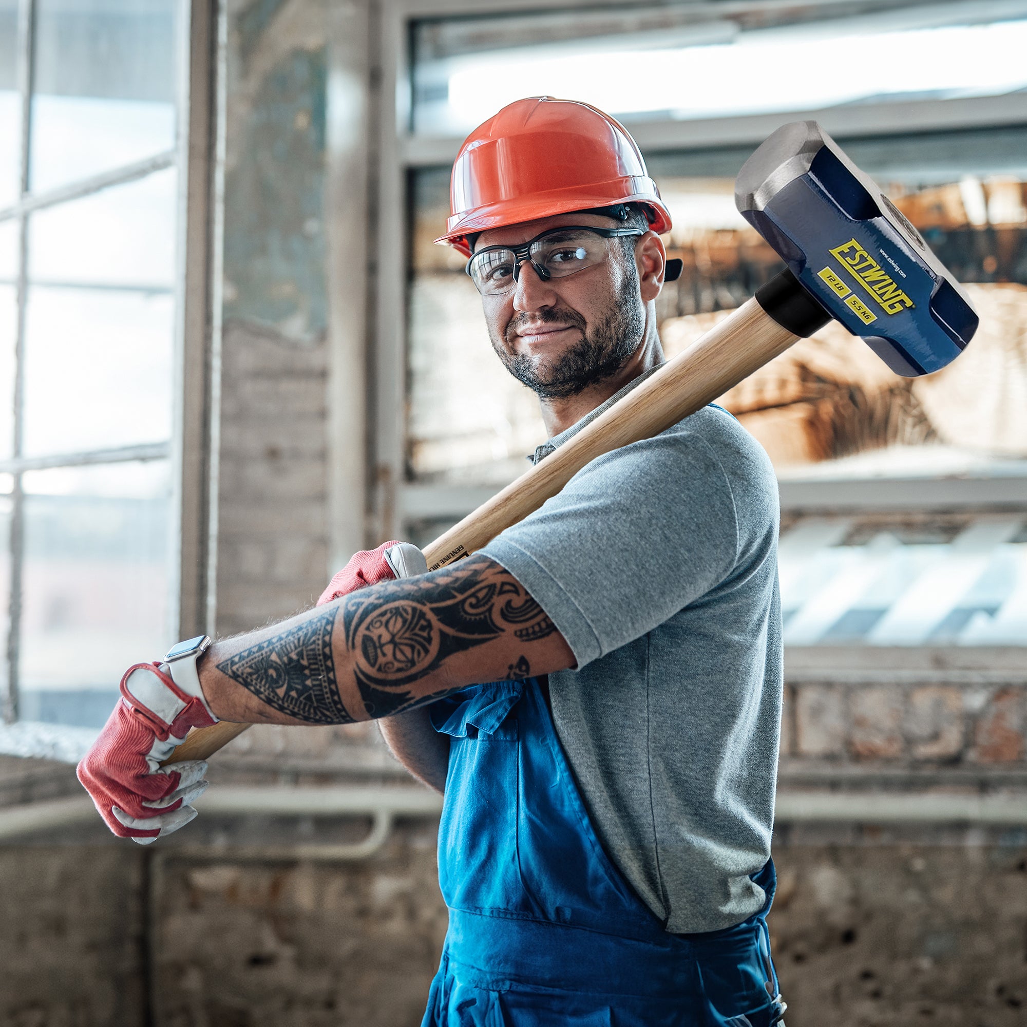 Estwing 12LBS Hard Face Stake Sledge Hammer with 36" Hickory Handle (Open Box)