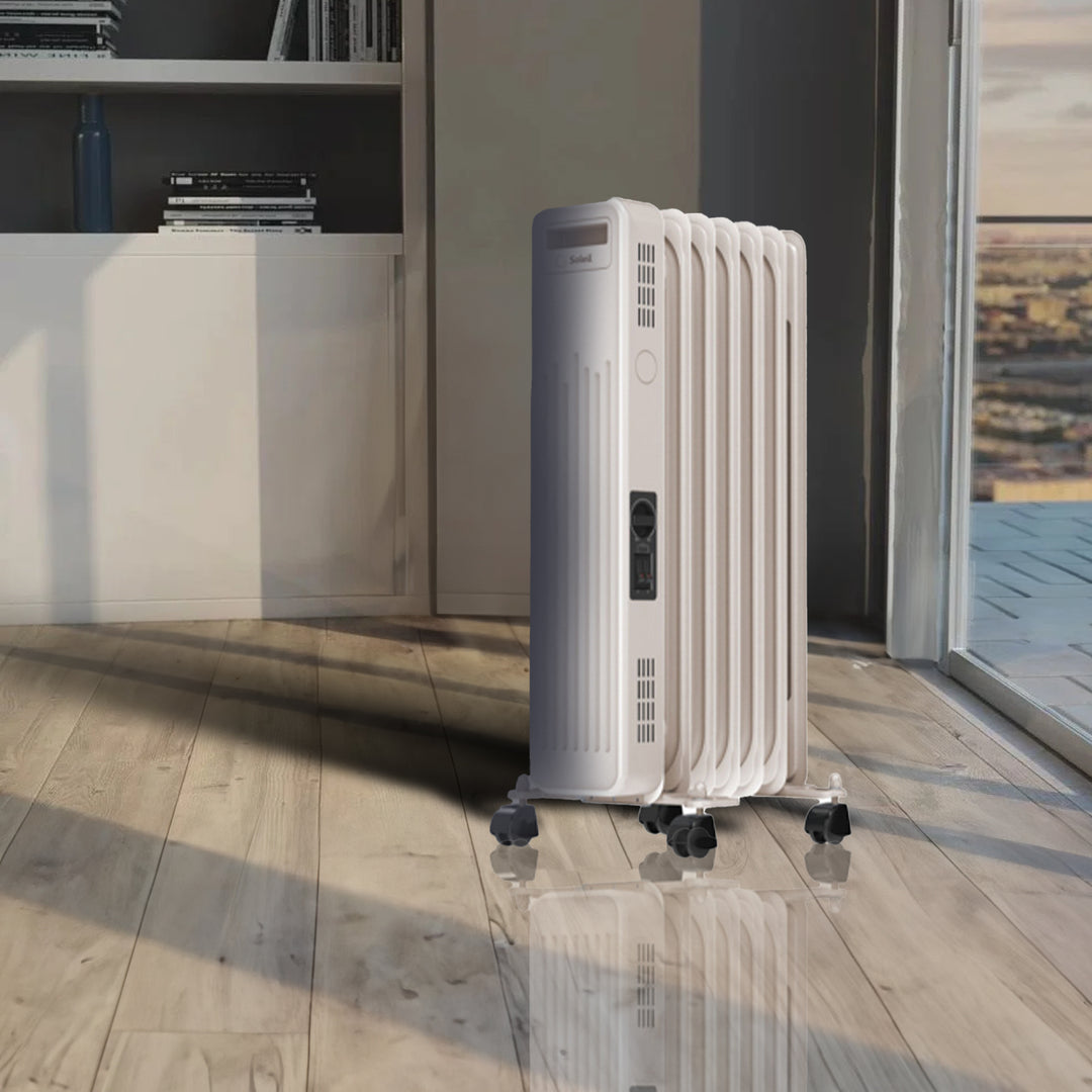 Geneva Industrial Portable Electric Oil Filled Radiator Heater, 3 Heat Settings - VMInnovations