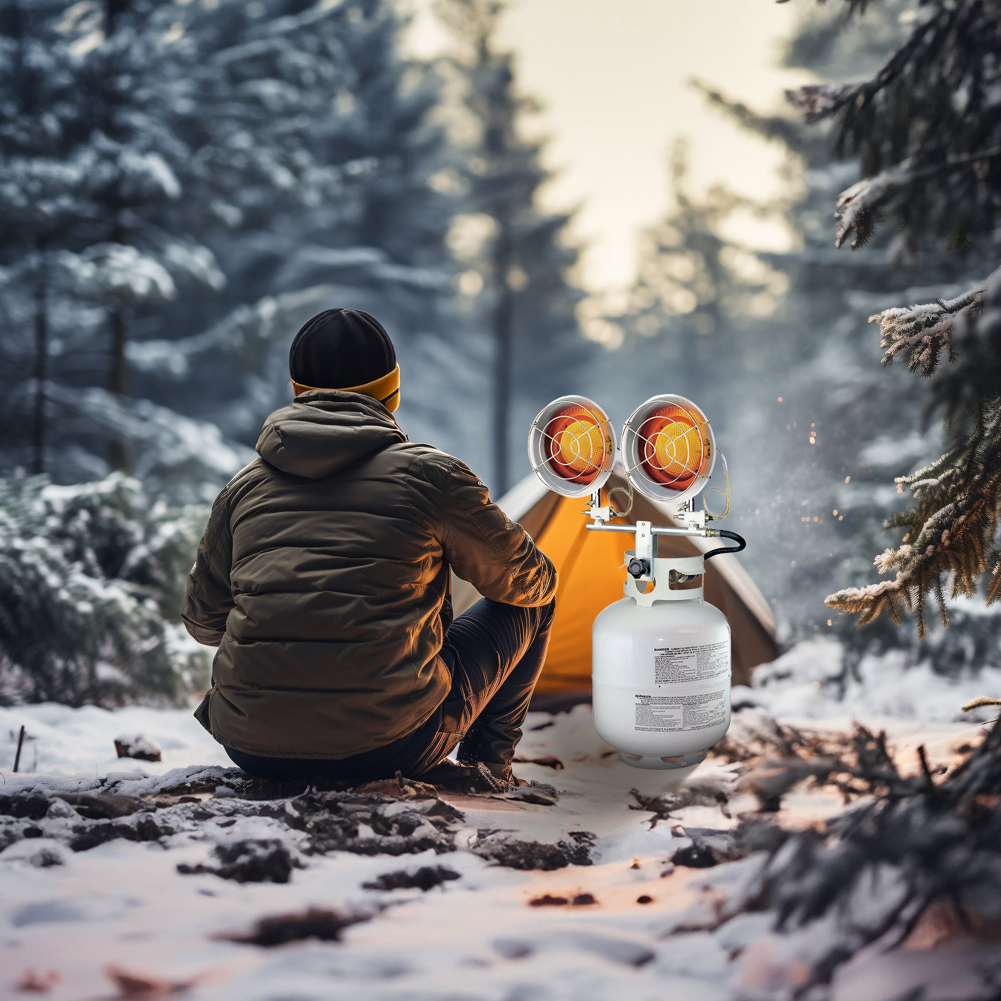 Dura Heat Double Burner Propane Heater, 30,000 BTU, Portable Outdoor Gas Heater - VMInnovations