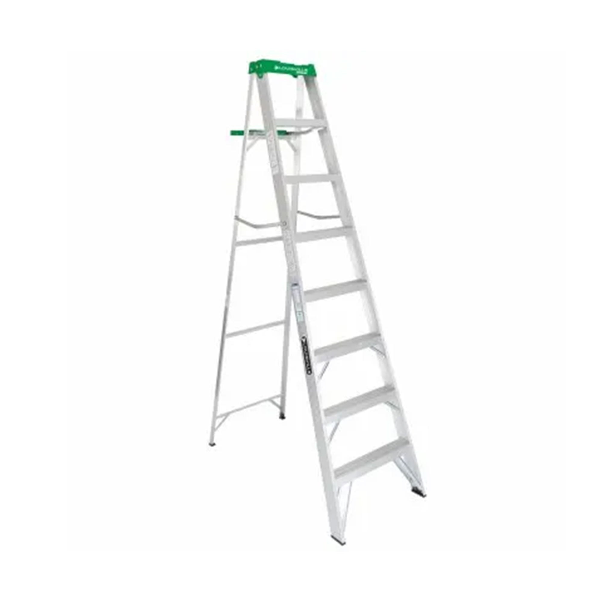 Louisville Ladder 8 Feet Aluminum Stepladder with Rubber Feet and Tool Slot