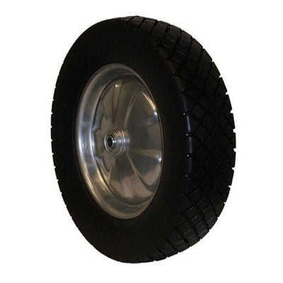 Marathon Tire 4.8 to 8 Flat Free Knobby Tread Wheelbarrow Tire w/ Wheel Assembly