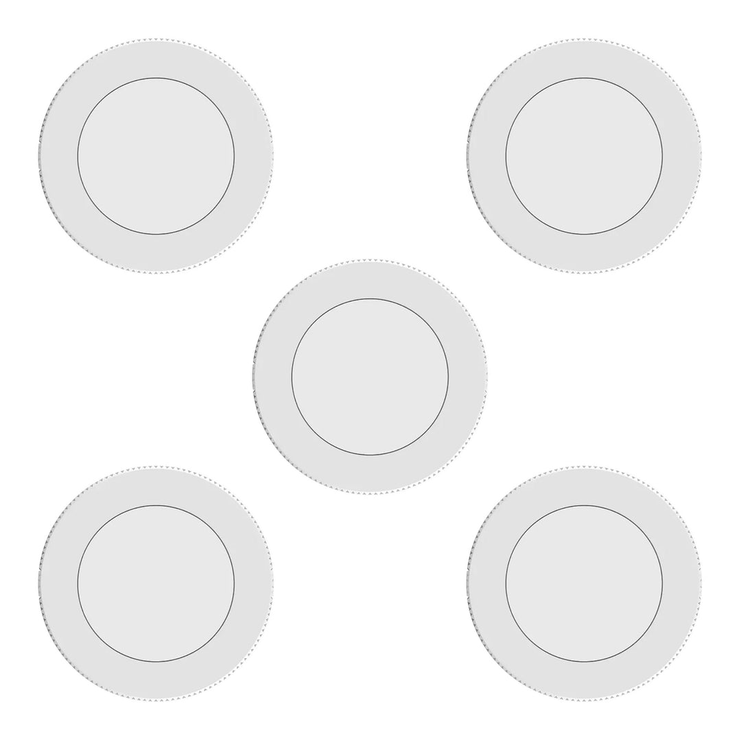 GE Set of 5 Dimmable Modern Corded Electric Plastic LED 4 Watt Puck Light, White - VMInnovations