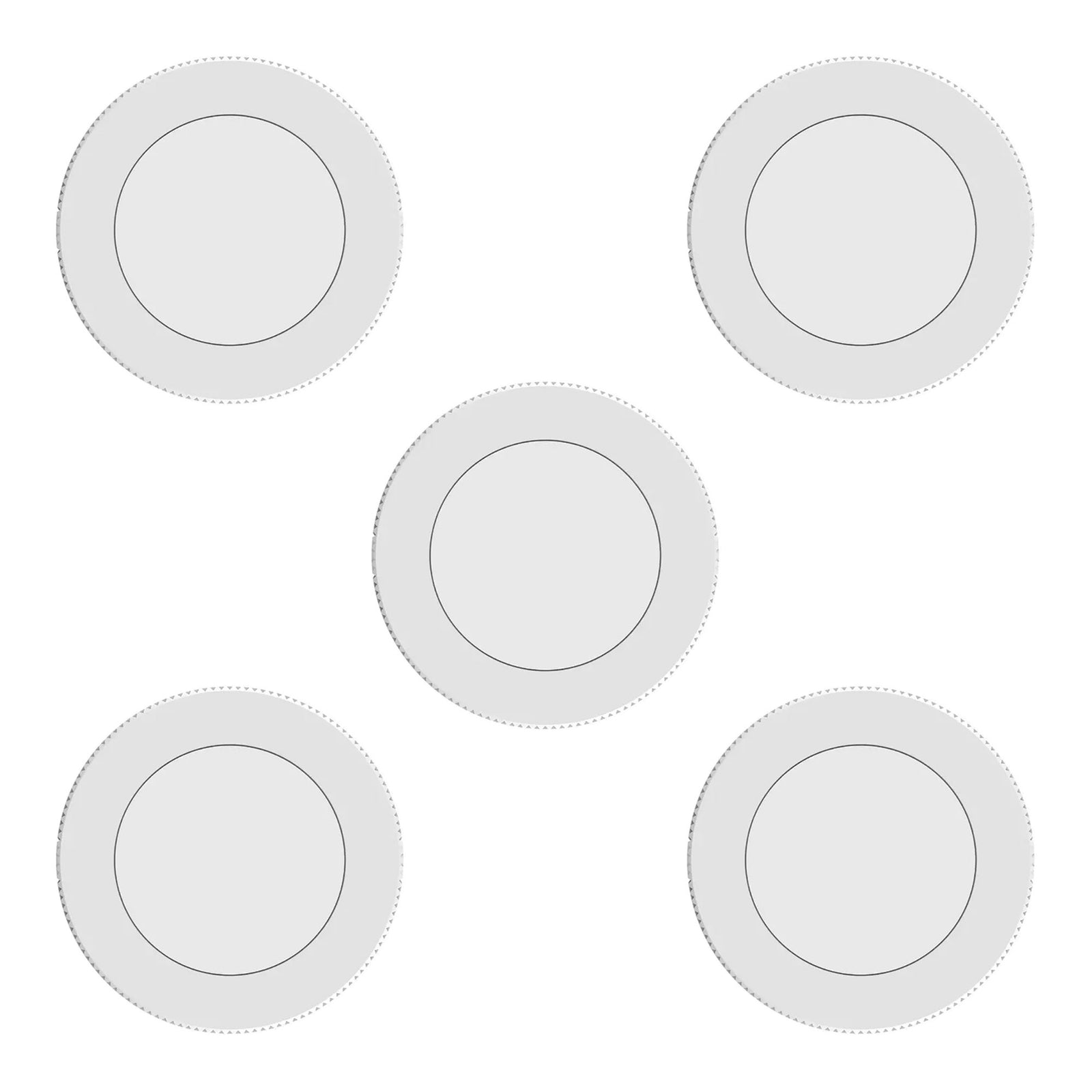 GE Set of 5 Dimmable Modern Corded Electric Plastic LED 4 Watt Puck Light, White - VMInnovations