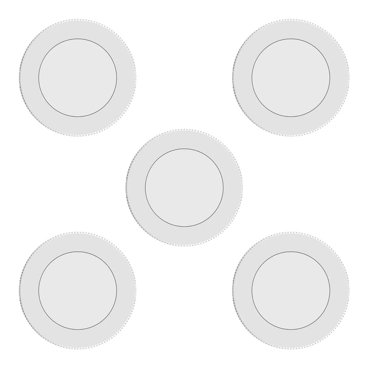 GE Set of 5 Dimmable Modern Corded Electric Plastic LED 4 Watt Puck Light, White - VMInnovations