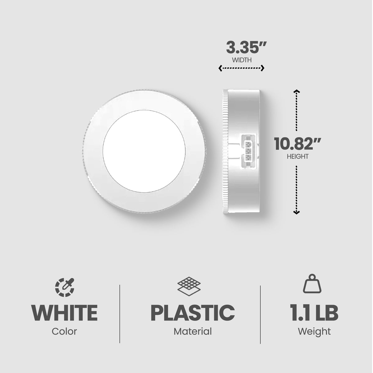 GE Set of 5 Dimmable Modern Corded Electric Plastic LED Light (Open Box) - VMInnovations
