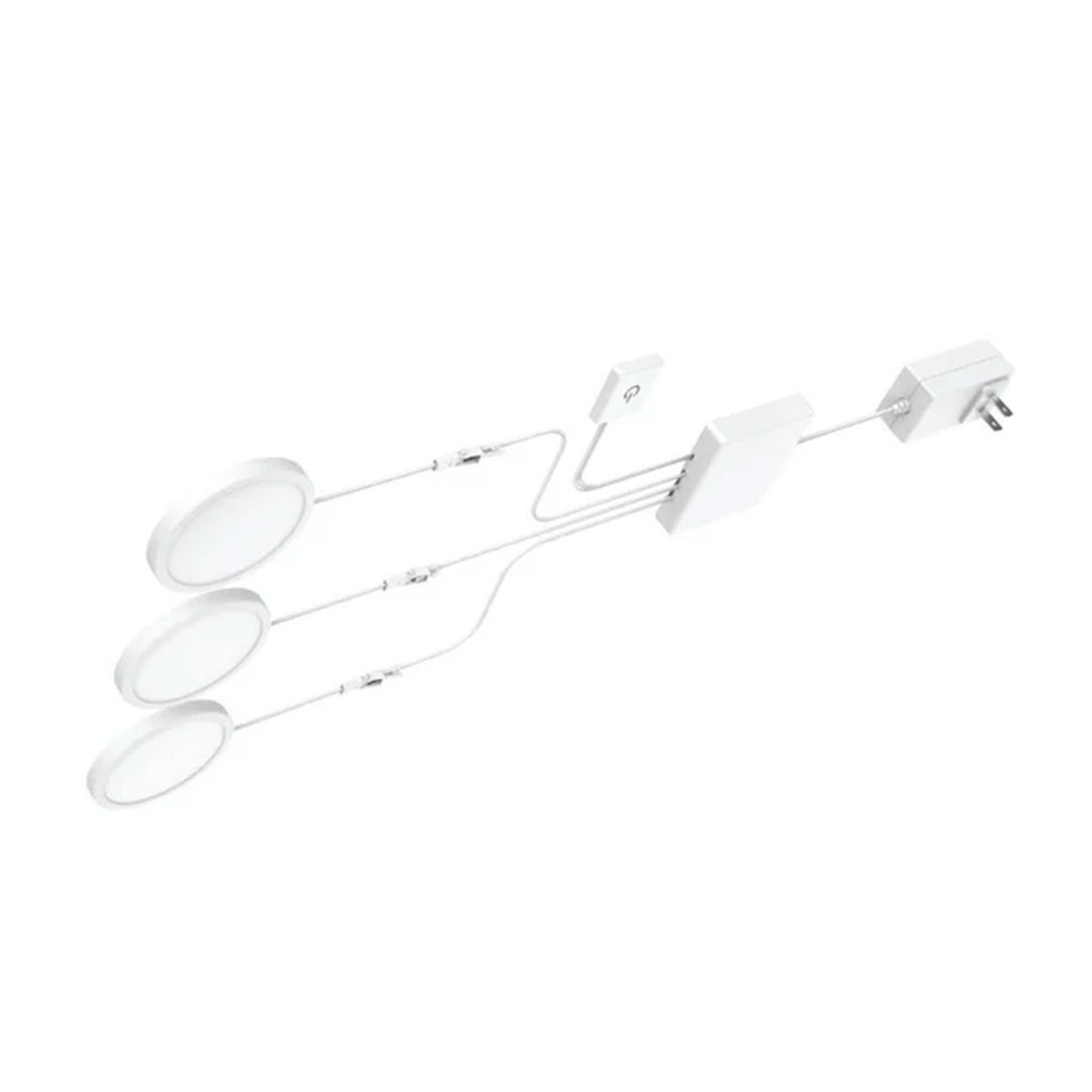 GE LED Plug In Slim Puck Light with Plastic Housing for Under Counter Fixtures - VMInnovations