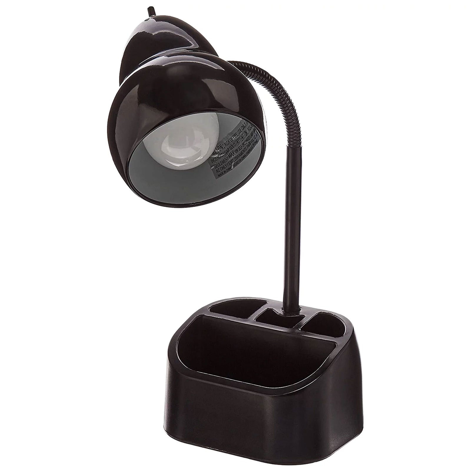 Globe Electric LED Integrated Goose Neck Desk Lamp with USB Port and Organizer - VMInnovations