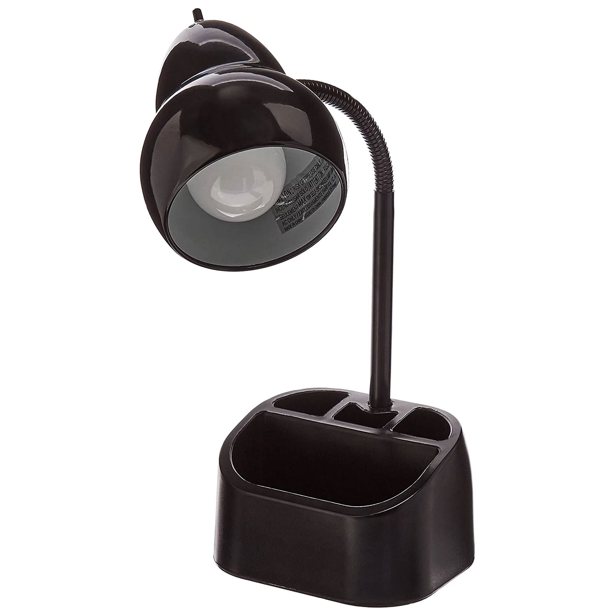 Globe Electric LED Goose Neck Desk Lamp with USB Port and Organizer (Used) - VMInnovations