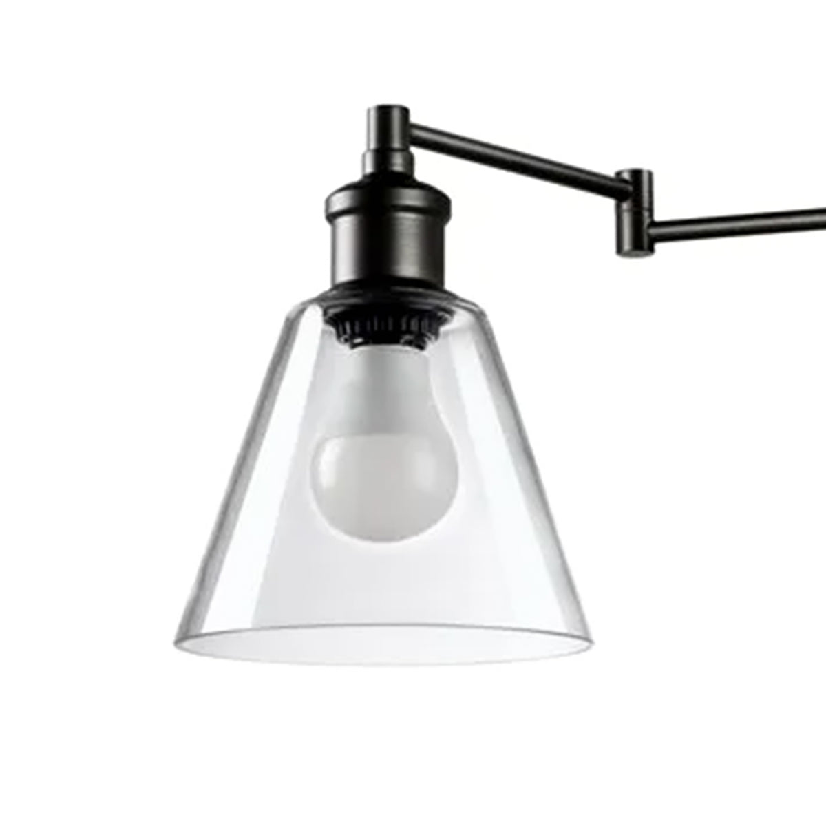 Globe Electric 10W LED Plug In Wall Sconce Clear Glass Shade & 6' Cord(Open Box)