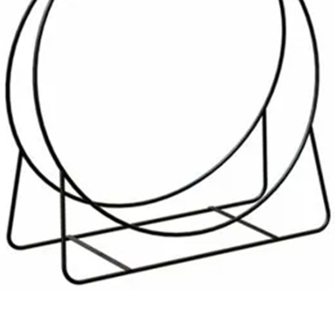 Panacea Open Hearth 20 Inch Tubular Steel Log Hoop for Storing Firewood, Black - VMInnovations