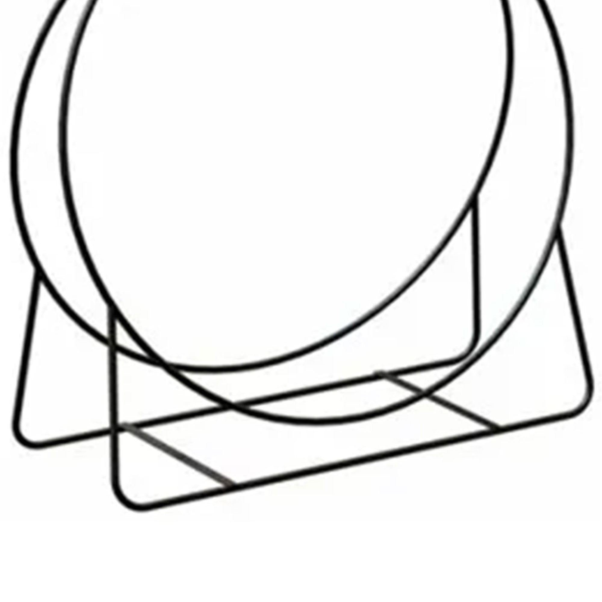 Panacea Open Hearth 20" Tubular Steel Log Hoop for Storing Firewood, Black(Used) - VMInnovations