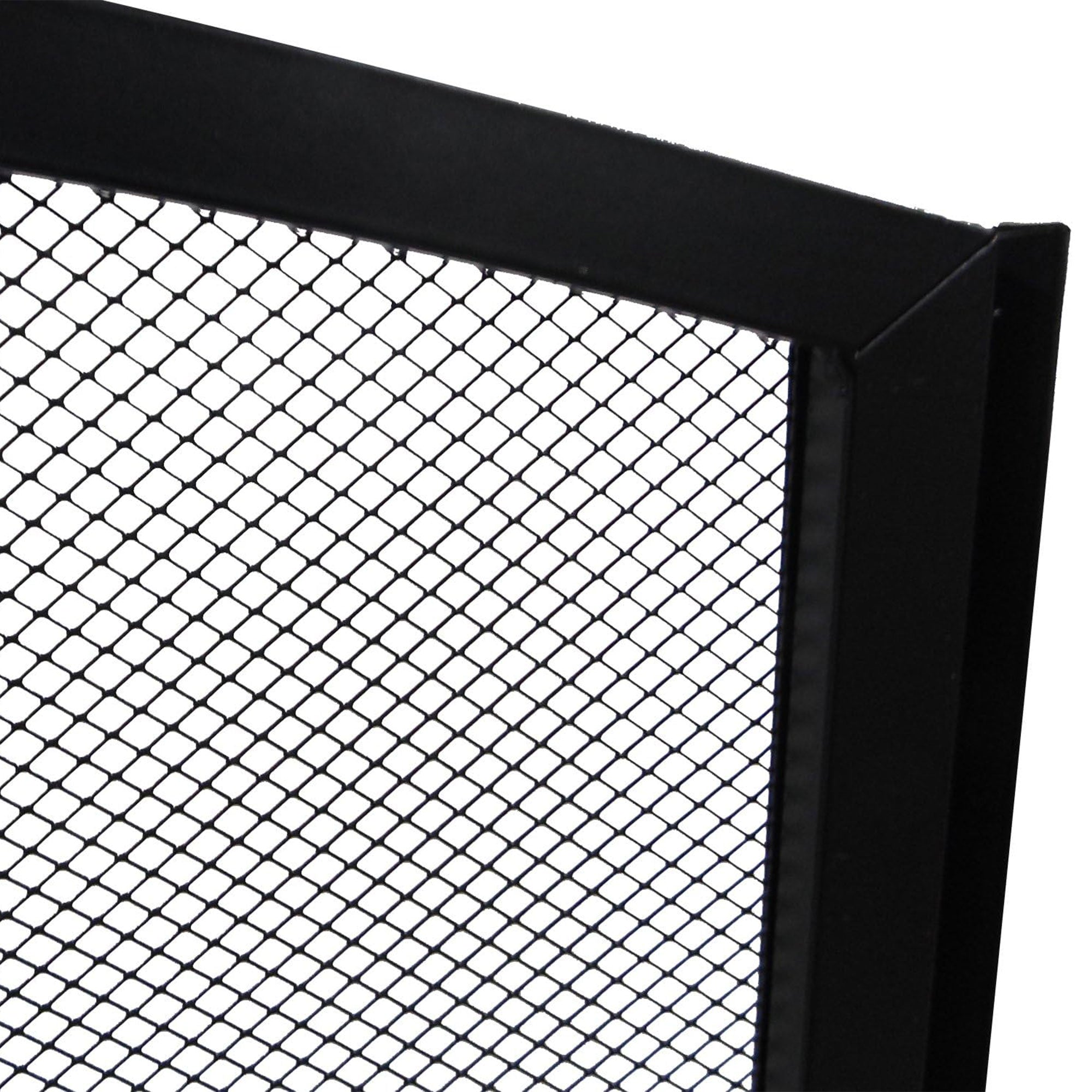 Panacea 30 by 48 Inch 3 Panel Matte Fireplace Screen with Arched Design, Black - VMInnovations