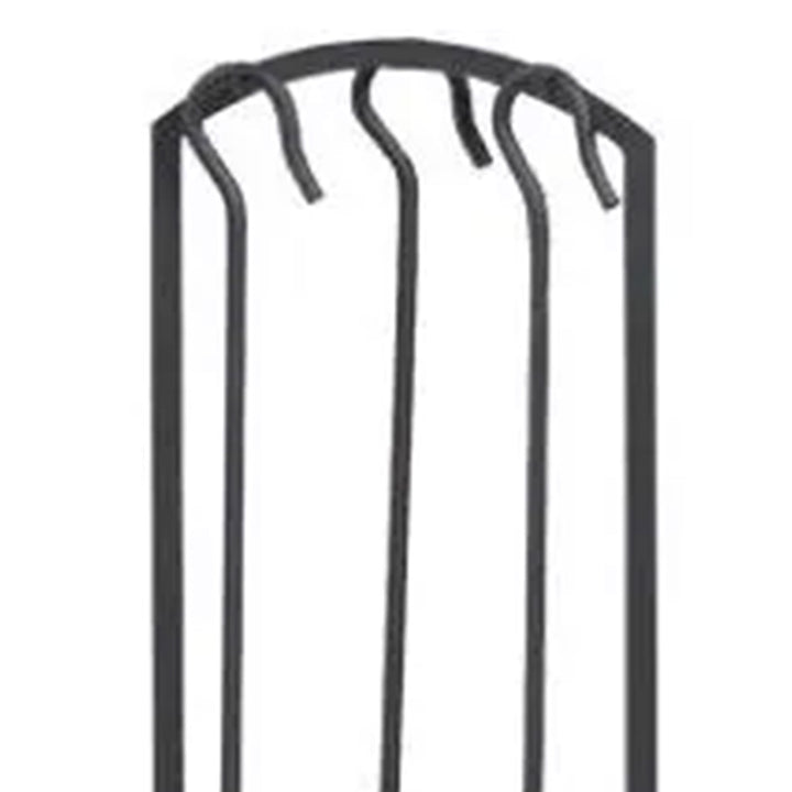 Panacea 4 Piece Arch Top Fireplace Tool Set with Brush, Shovel, Poker and Stand - VMInnovations