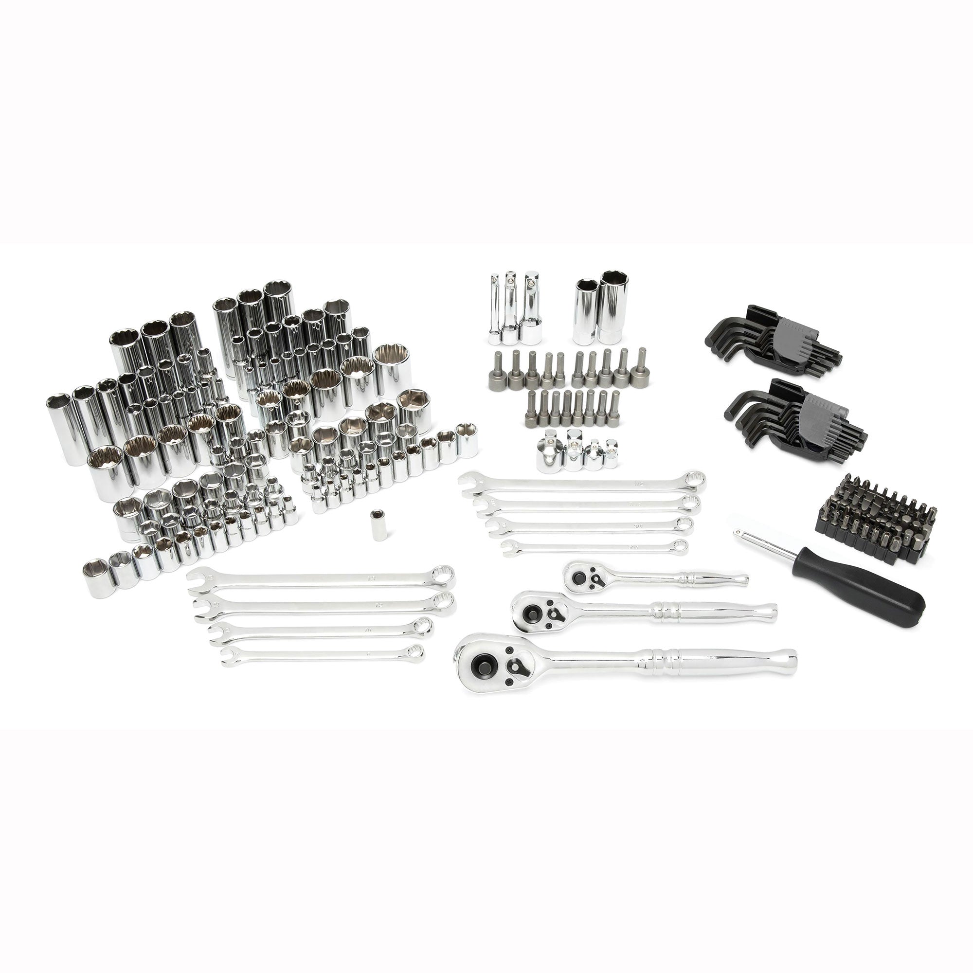 Master Mechanic 205 Piece Mechanics SAE Metric Socket Set with Case (For Parts) - VMInnovations