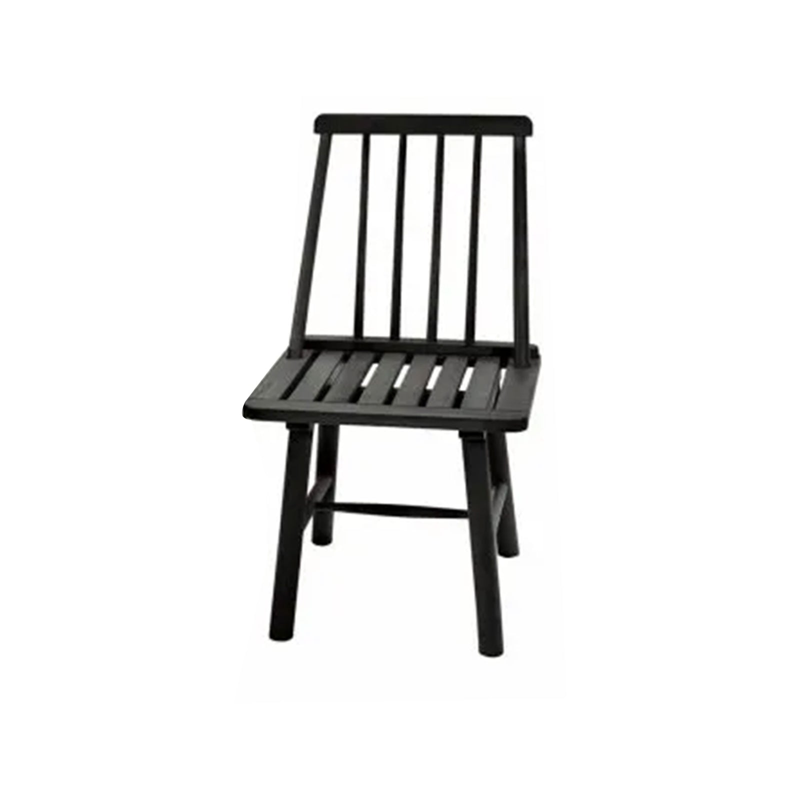 Jack Post Hardwood Classic Indoor and Outdoor Farmhouse Armless Chair, Black - VMInnovations