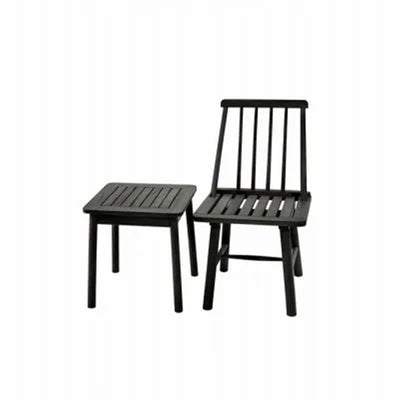 Jack Post Hardwood Classic Indoor and Outdoor Farmhouse Armless Chair, Black