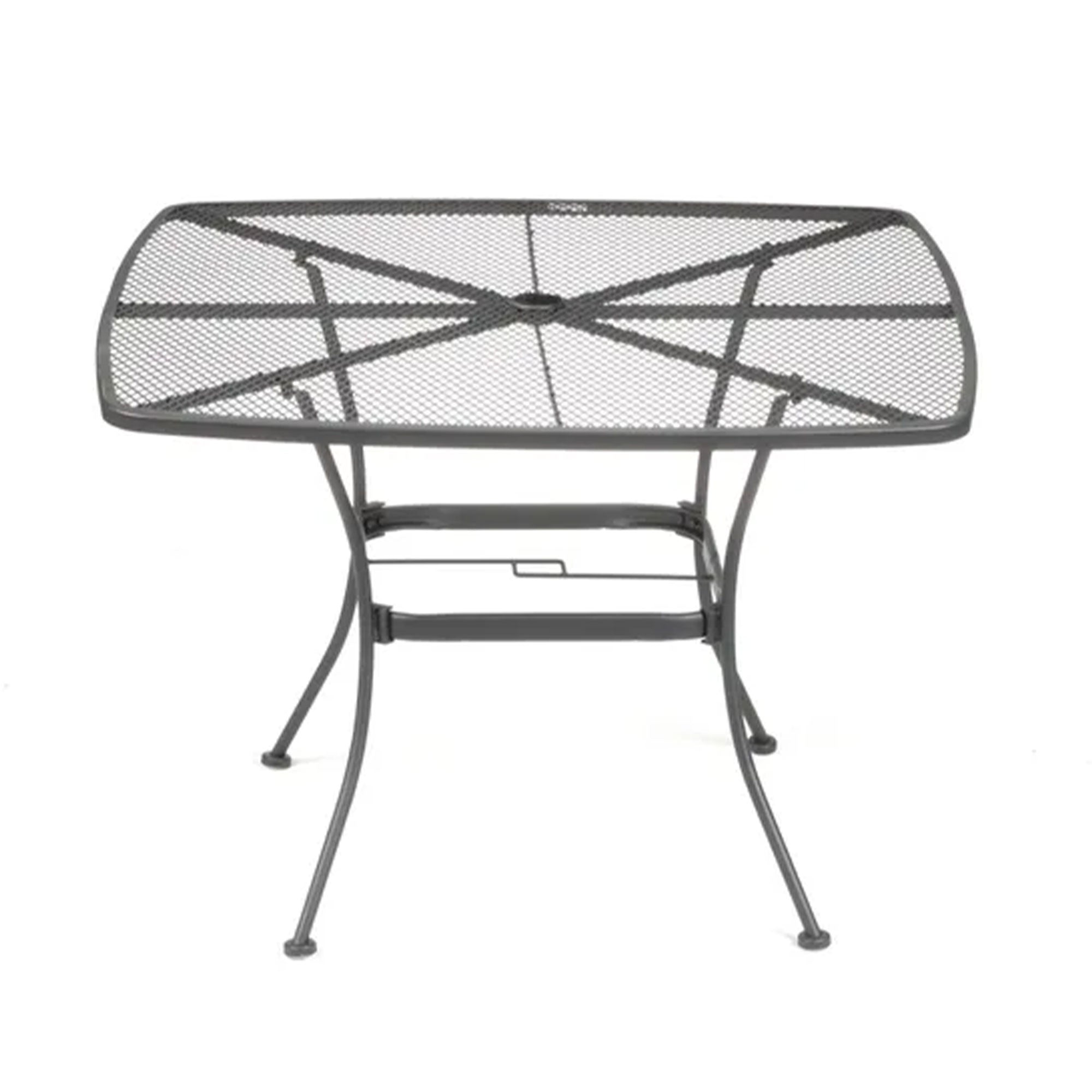 Woodard 42" Steel Mesh Square Bistro Style Patio Dining Table, Black (Used) - VMInnovations